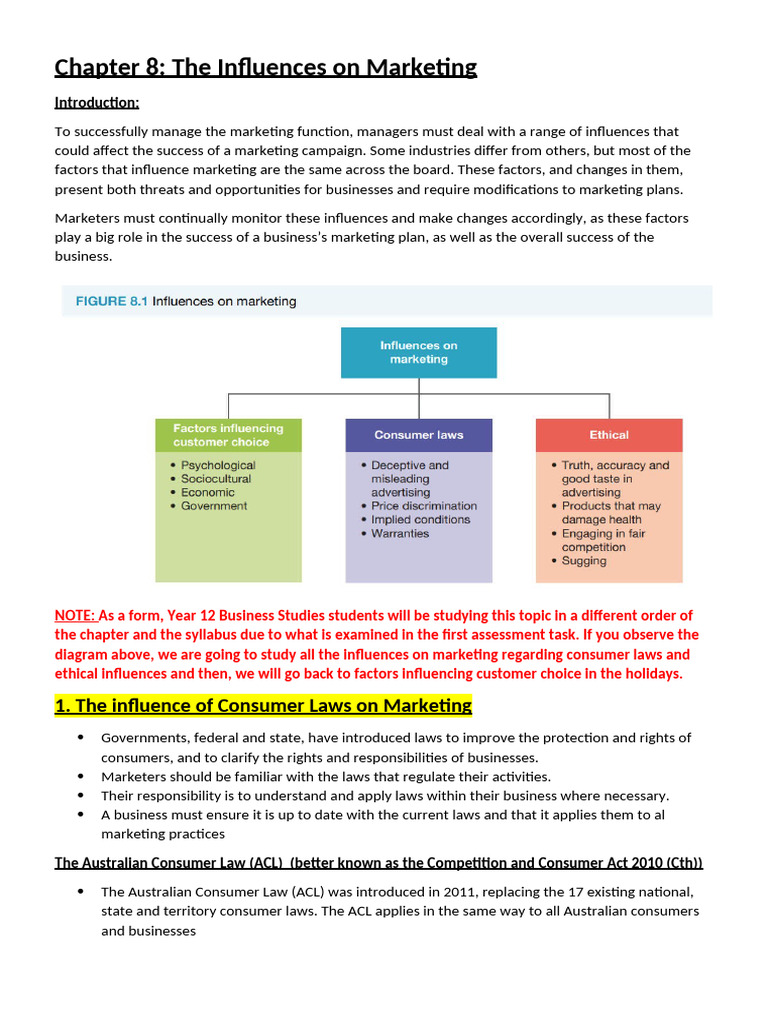 Influences on Marketing Strategies | PDF | Behavior | Marketing