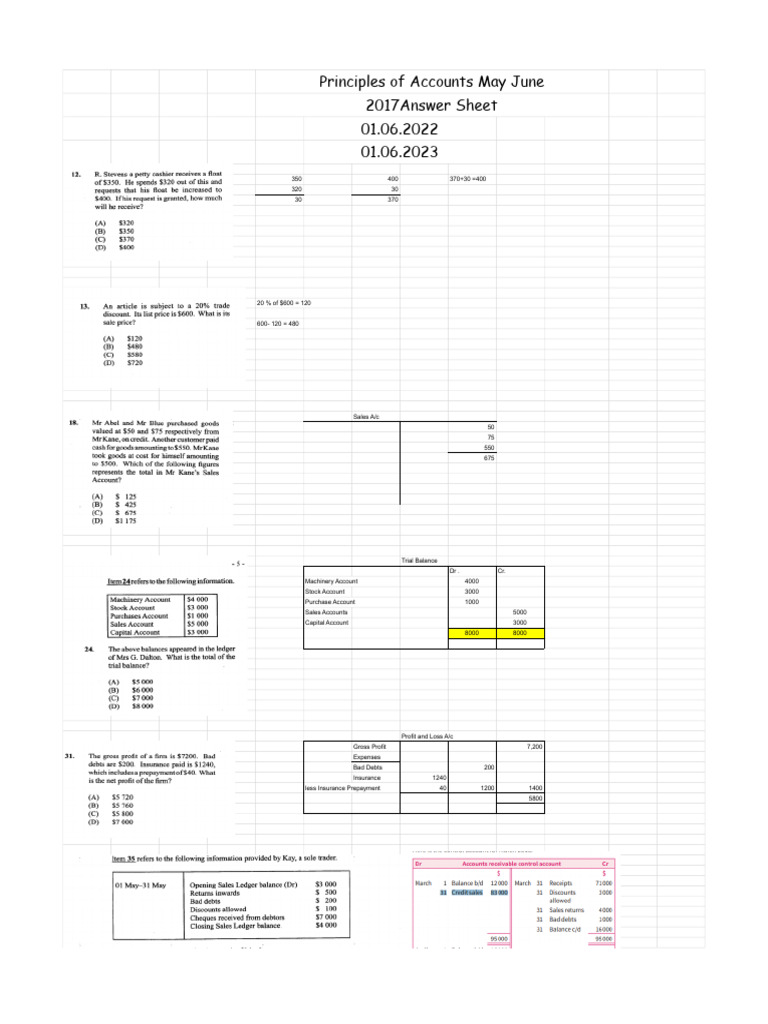 Poa 2017,2018,2019, 2020,2021 Working-1 | PDF | Cost Of Goods Sold ...