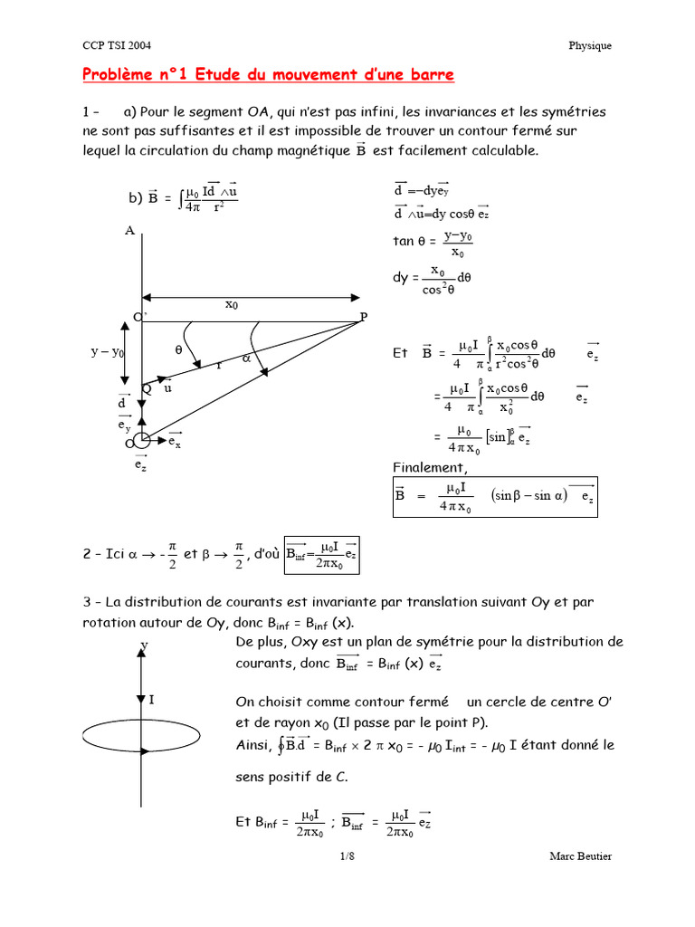 CCP TSI 2004 : Physique et Thermodynamique | PDF | Entropie ...