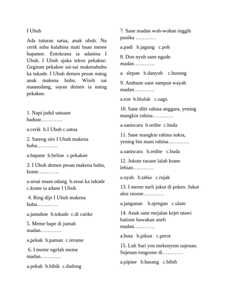 I Ubuh | PDF