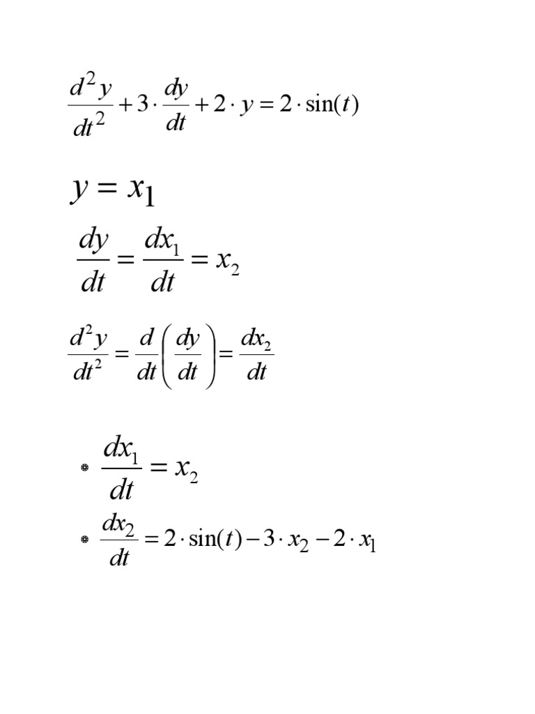 Second Order Differentiation Equation | PDF
