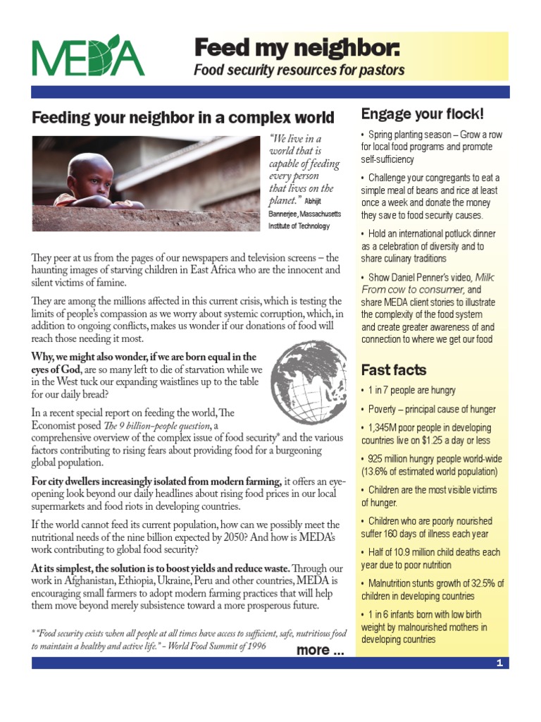 Resources For Pastors Pdf Malnutrition Food Security