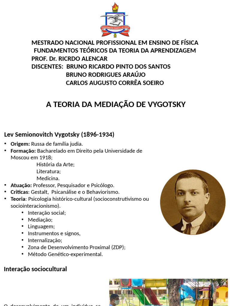 Apresentação - Vygotsky | PDF | Aprendizado | Pensamento