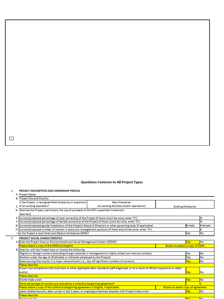 DFC Impact Assessment Questionnaire Guide | PDF | Employment | Taxes