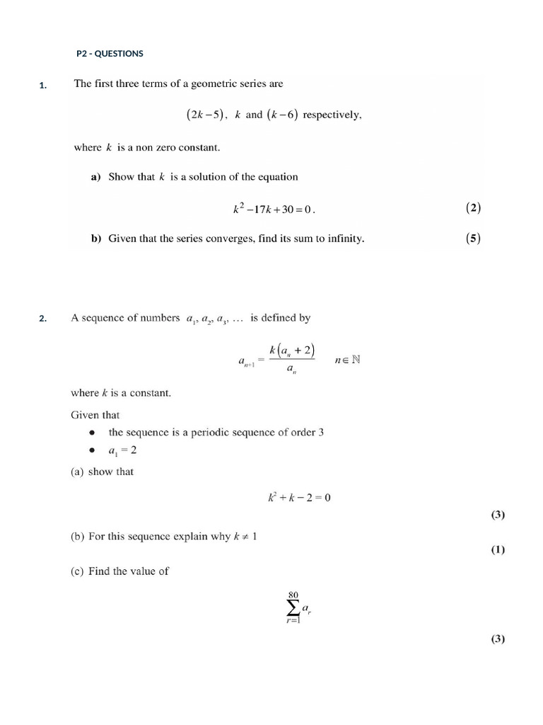 P2 - Questions | PDF