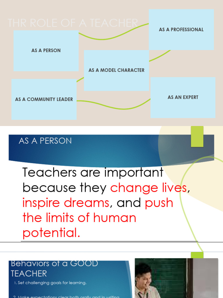 The Multifaceted Role of Teachers | PDF