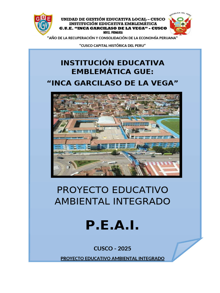 Proyecto PEAI 2025: Educación Ambiental en Cusco | PDF | Residuos ...