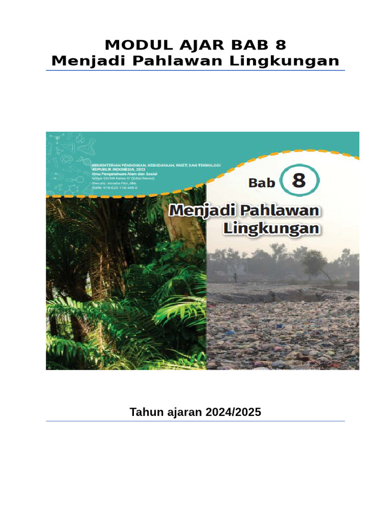 BAB 8 - Menjadi Pahlawan Lingkungan | PDF