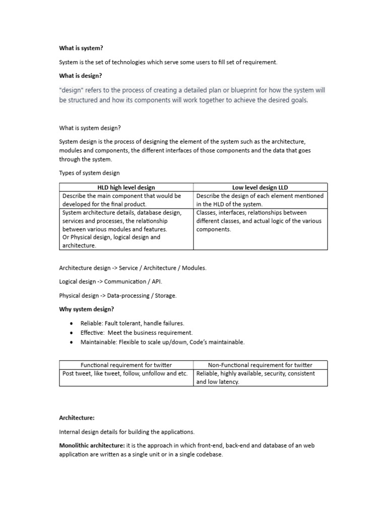 Understanding System Design Concepts | PDF | Cache (Computing) | No Sql
