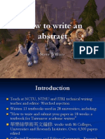 How To Write An Abstract