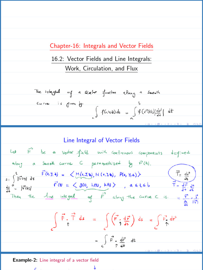 Line Integrals in Vector Fields | PDF