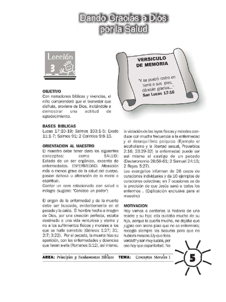 Dando Gracias Por La Salud | PDF