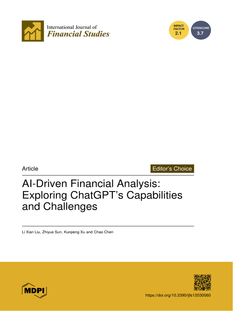 AI-Driven Financial Analysis | PDF | Artificial Intelligence ...