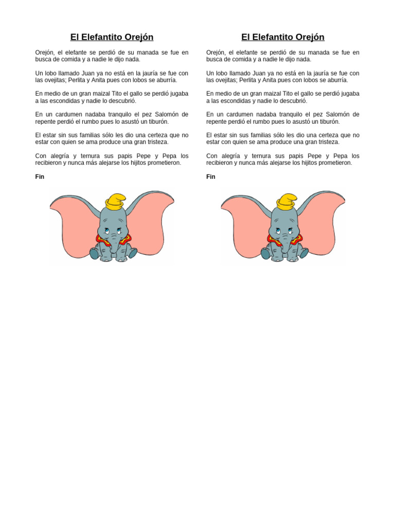 El Elefantito Orejón | PDF