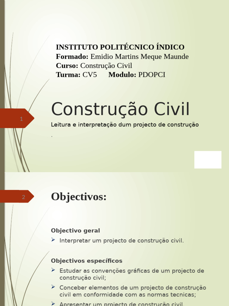 Emidio M. M. Maunde CV4 Construção Civil | PDF