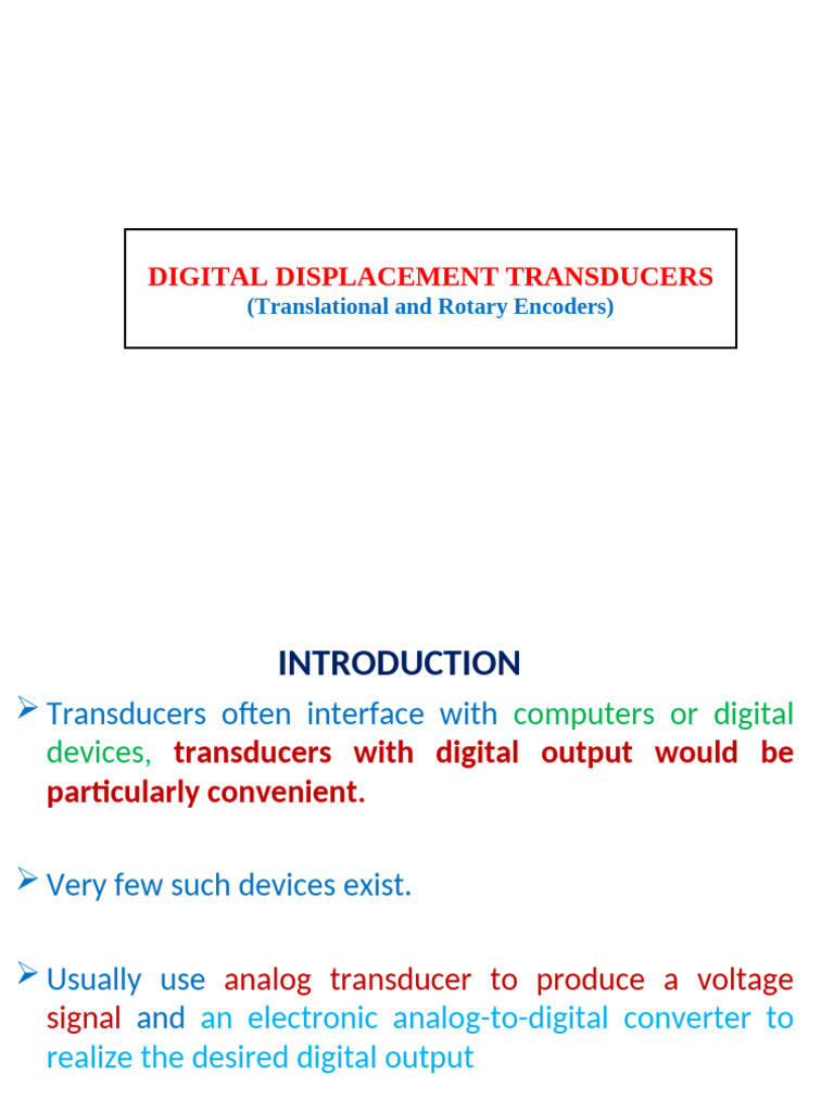 Understanding Digital Displacement Encoders | PDF | Electrical ...