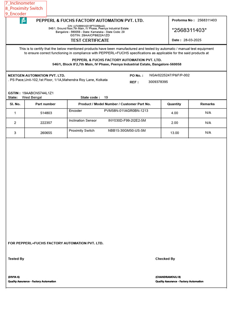 7,8 & 9_Inclinometer, Proxi, Encoder | PDF