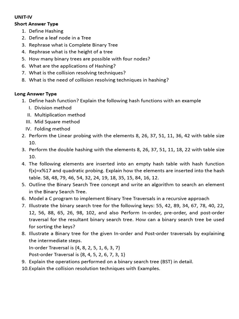 Unit-4 & 5 Question - Bank | PDF | Vertex (Graph Theory) | Discrete ...