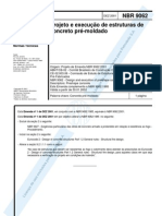 NBR 9062 - abnt - projeto e execução de estruturas de concreto pré-moldado