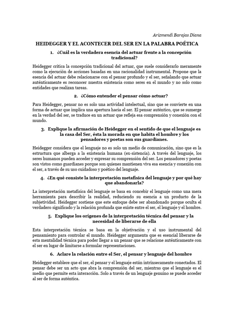 Filos 7 | PDF | Martin Heidegger | Pensamiento