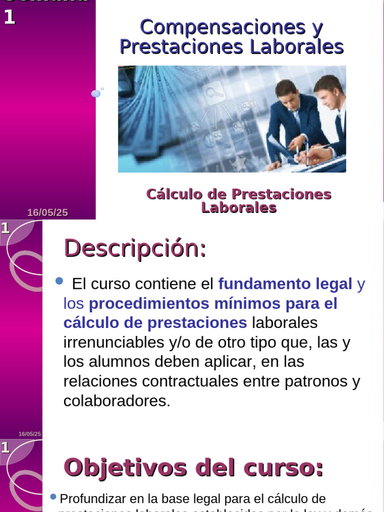 Semana 1 Clculo de Compensaciones y Prestaciones Laborales | PDF ...