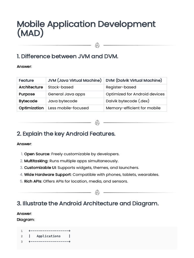 Mobile Application Development Mad Pdf Android Operating System