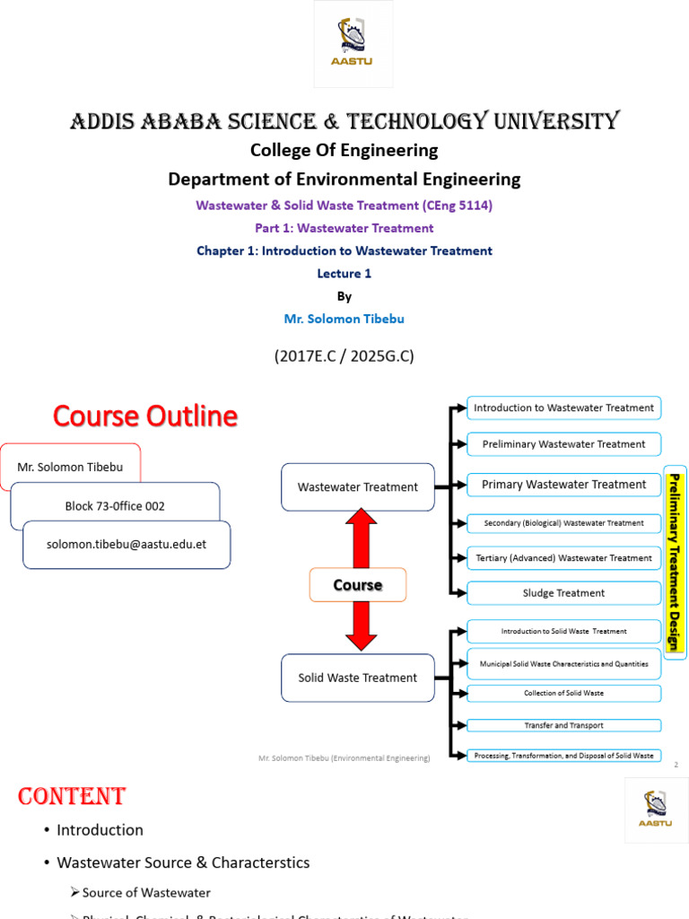 Wastewater Treatment Overview for Engineers | PDF | Sanitary Sewer ...