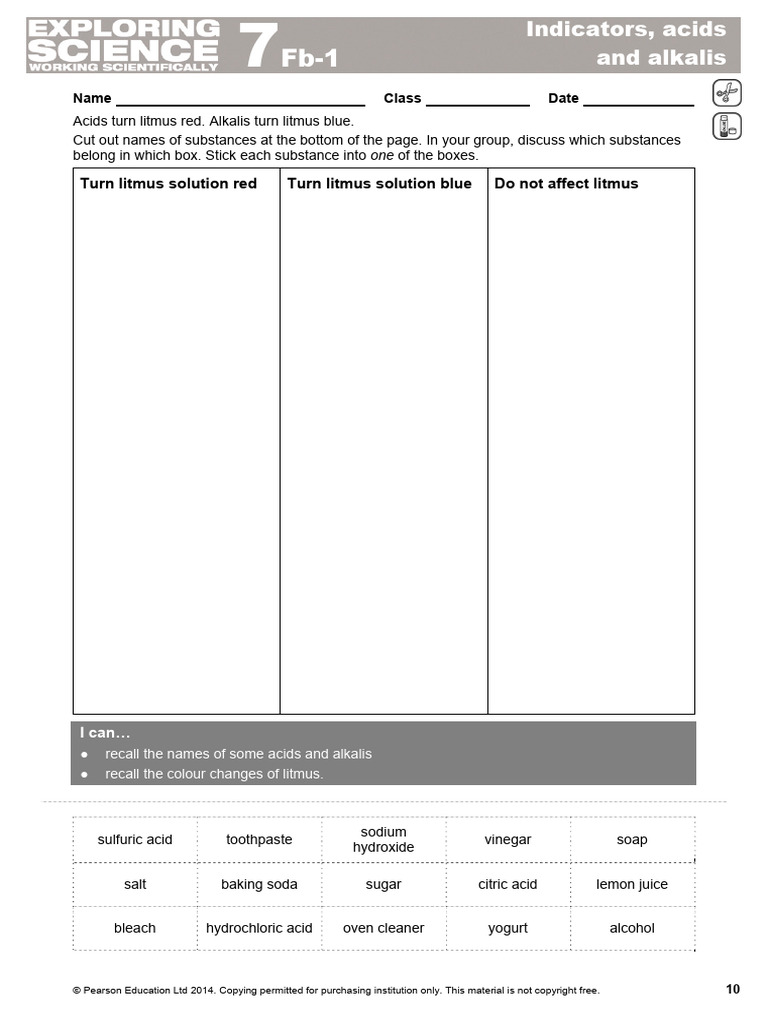 7fb1 Indicators Acids Alkalis | PDF