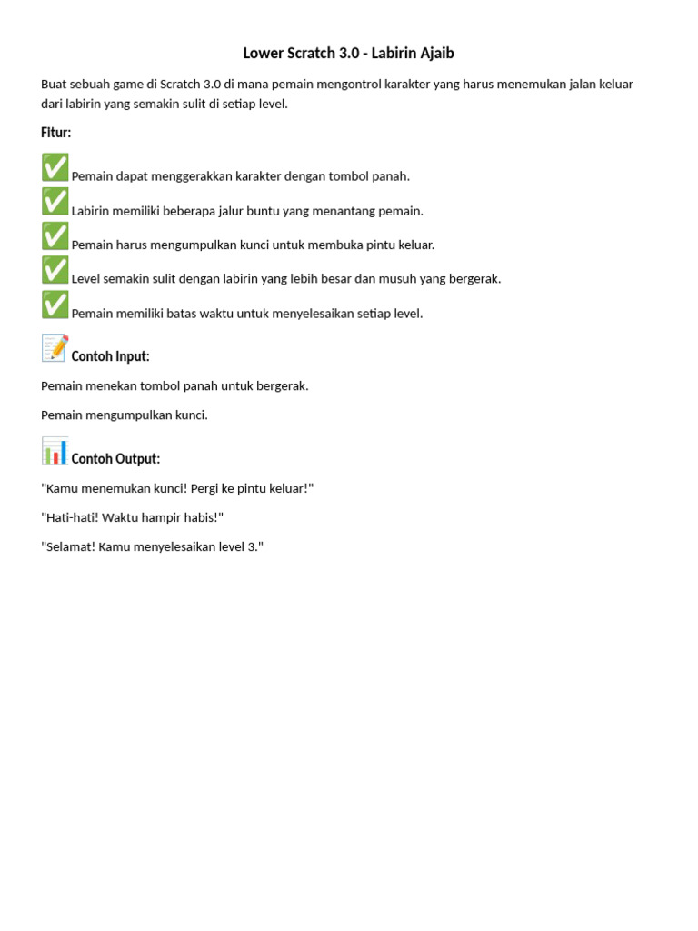 Game Labirin di Scratch 3.0 | PDF
