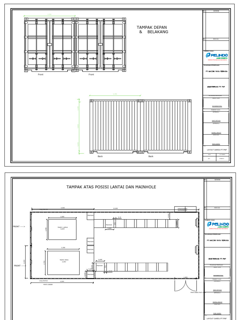 Layout Gardu PT PNP Energi Pelabuhan | PDF