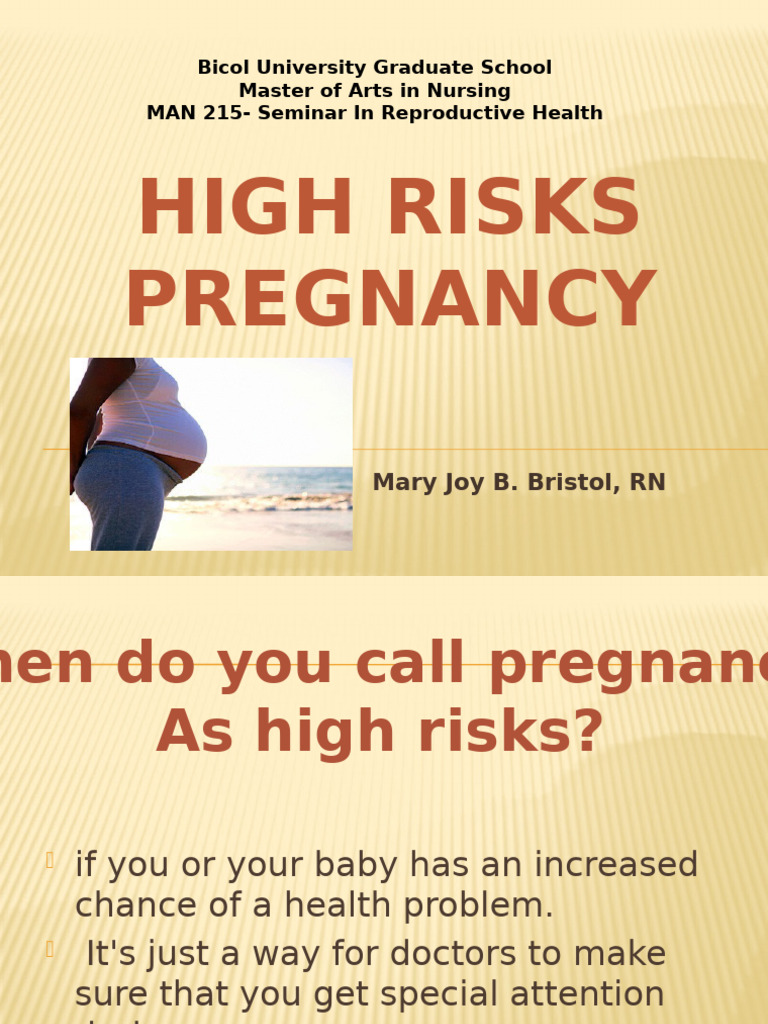 High Risks Pregnancy | PDF | Pregnancy | Childbirth