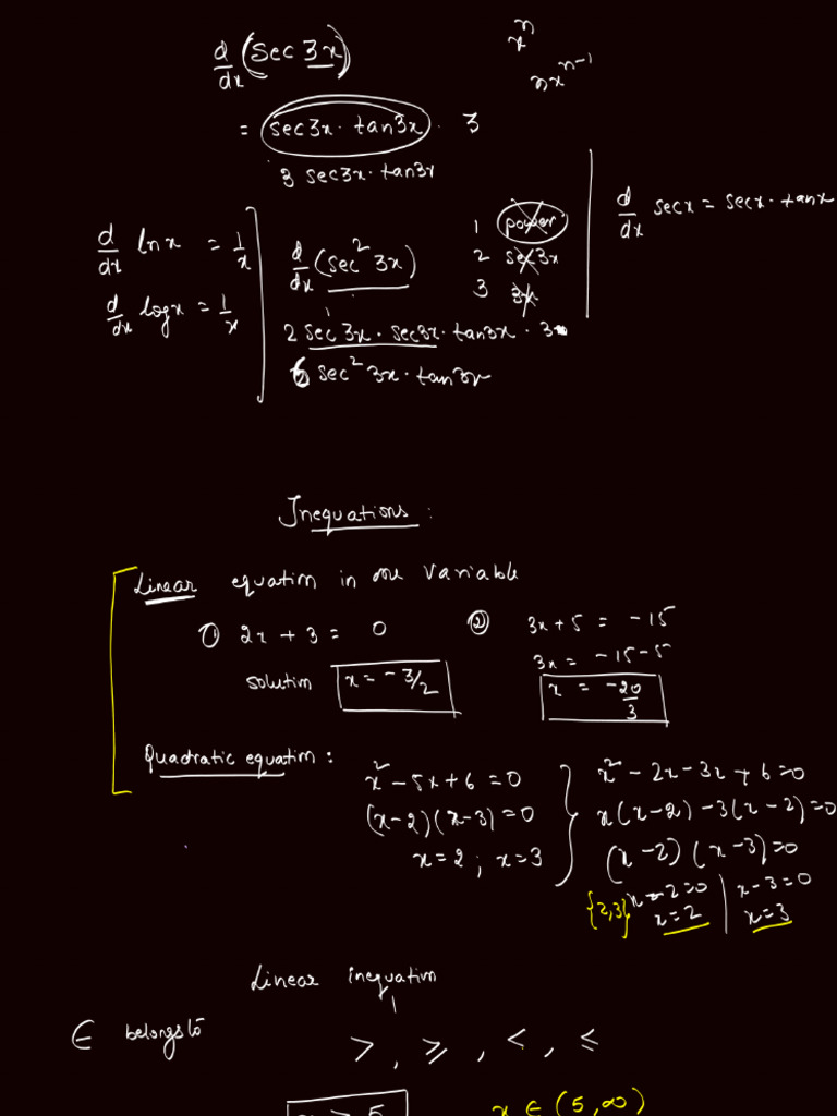 Advance Maths Class Notes 24th Jan | PDF