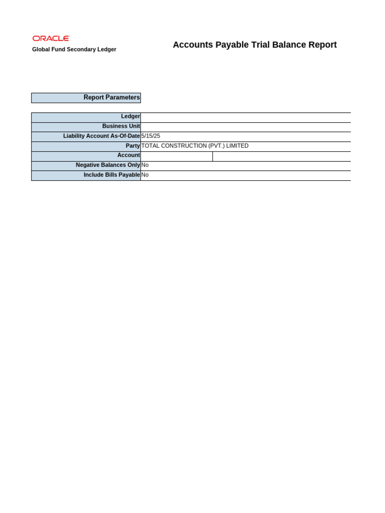 PayablesTrialBalance - Payables Trial Balance Report 04 | PDF ...