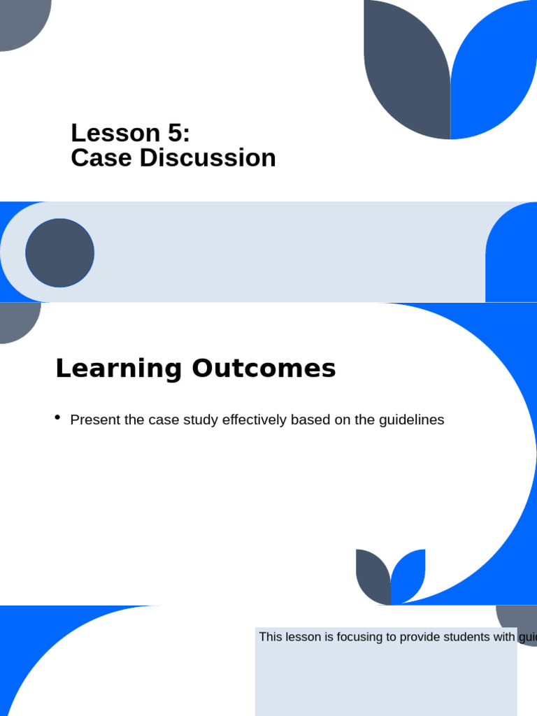 Guidelines for Effective Case Discussions | PDF | Body Language | Human ...