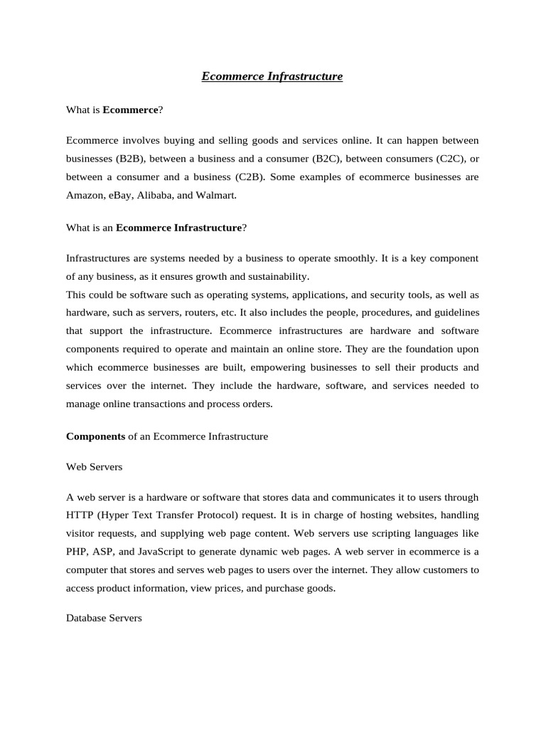 Notes - Ecommerce Infra in Retailing | PDF | E Commerce | Online Shopping