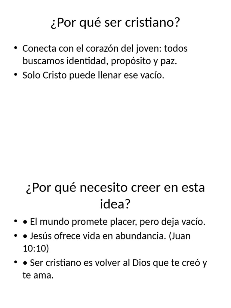 Predica Por Que Ser Cristiano | PDF
