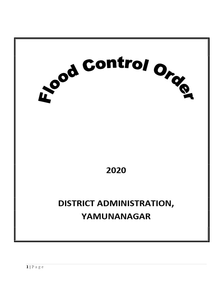 Yamunanagar District Flood Control Plan | PDF | Earth Sciences | Bodies ...