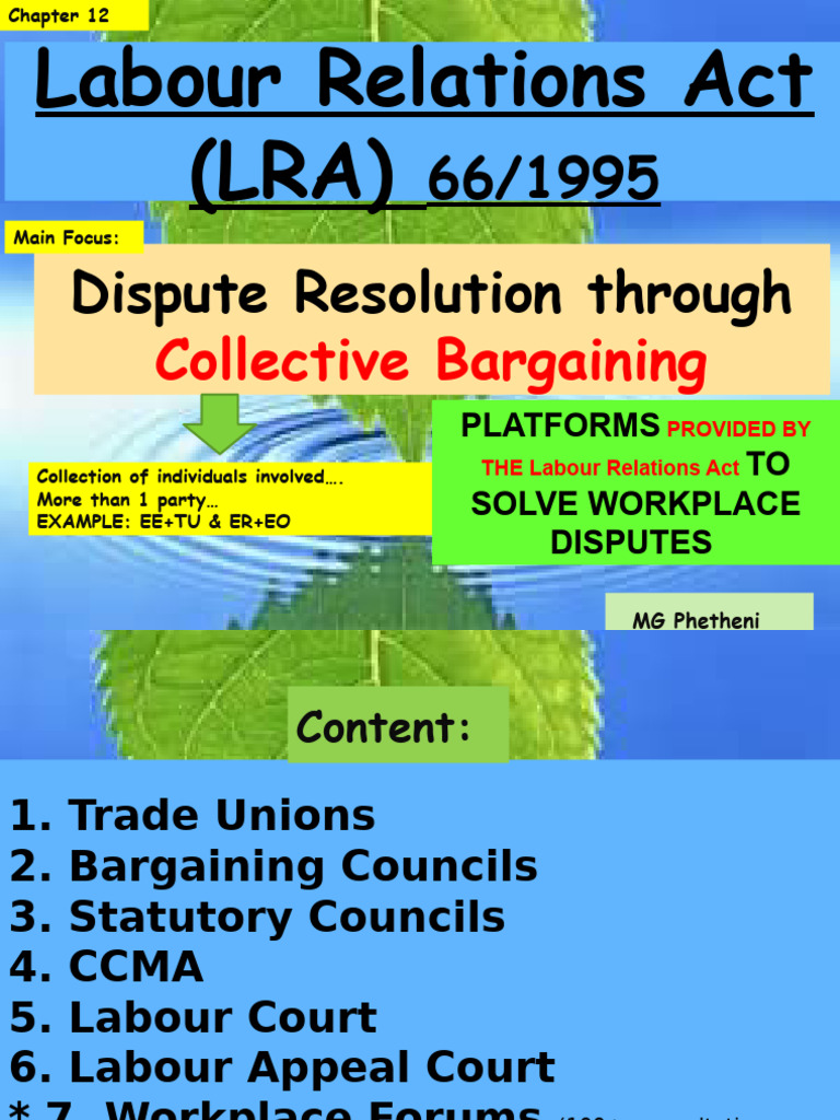 LRA 66 of 1995 (1) - Tagged | PDF | Collective Bargaining | Trade Union