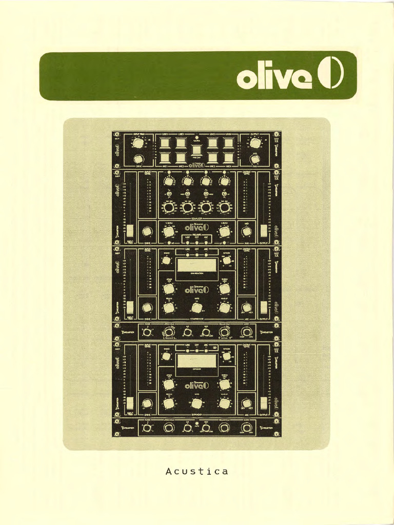 Acustica Audio - Olive | PDF | Equalization (Audio) | Electronics