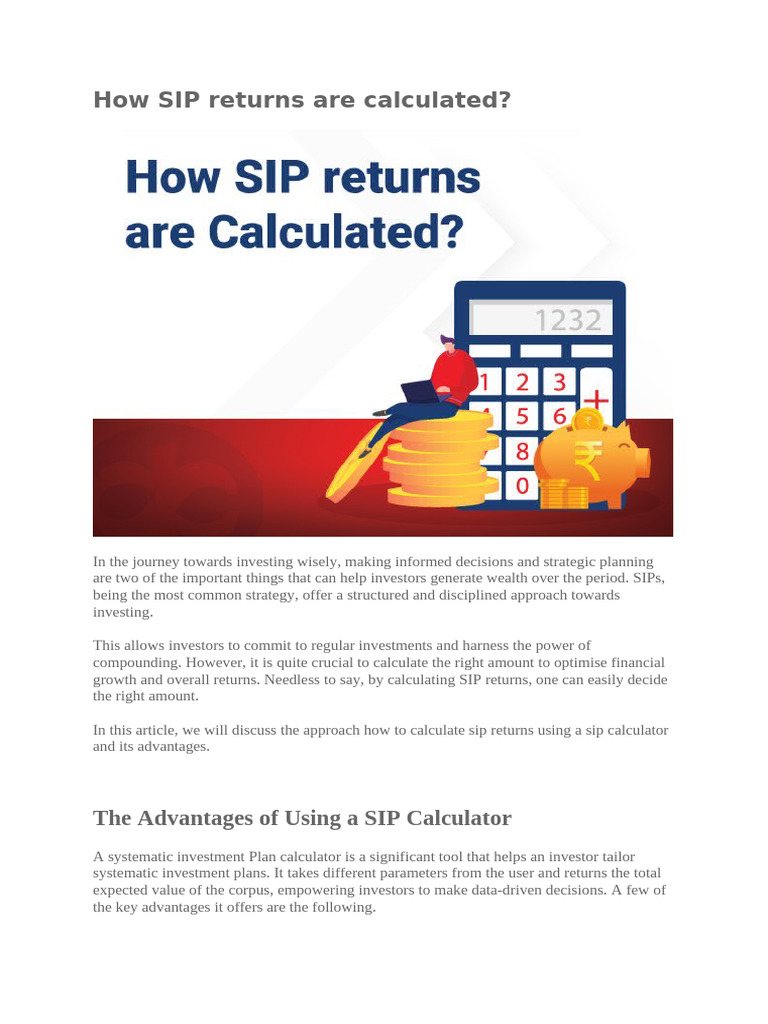 How SIP Returns Are Calculated | PDF | Investing | Mutual Funds