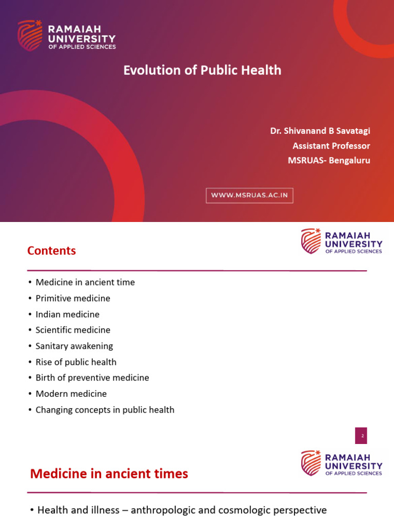 Evolution of Public Health in India | PDF | Public Health | Medicine