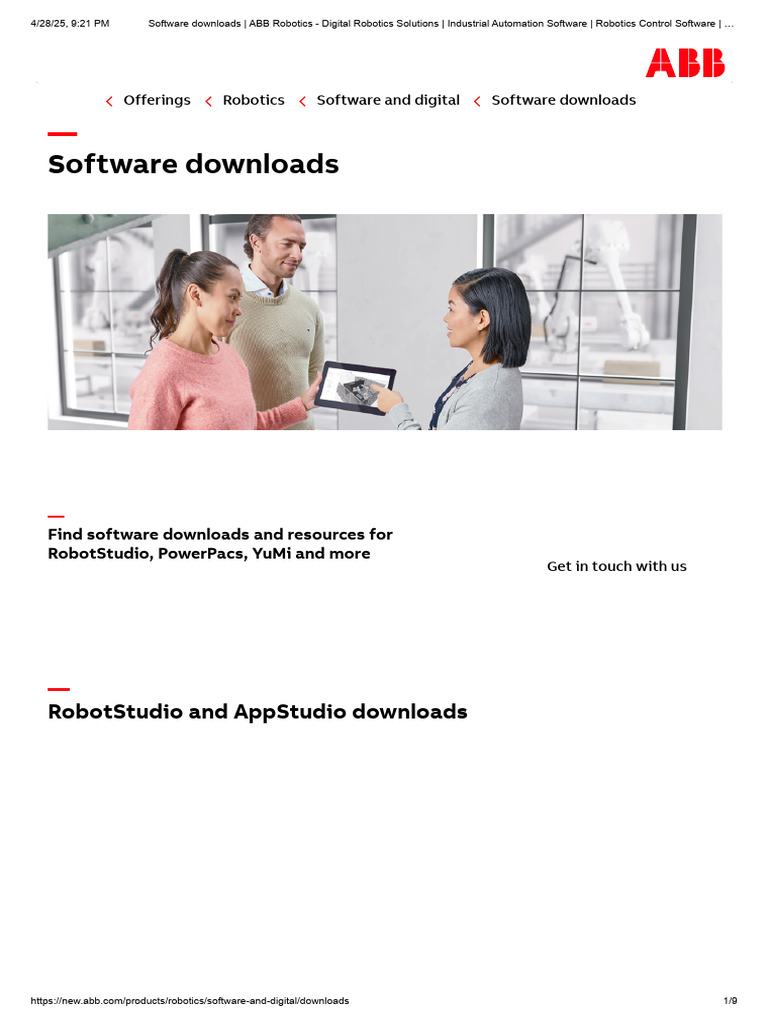 ABB Robotics Software Downloads Guide | PDF | Software Development Kit ...