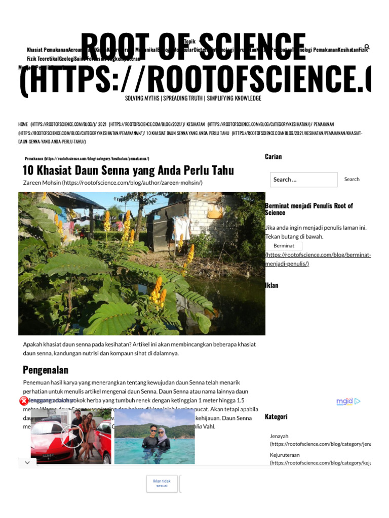 Khasiat dan Kebaikan Daun Senna | PDF