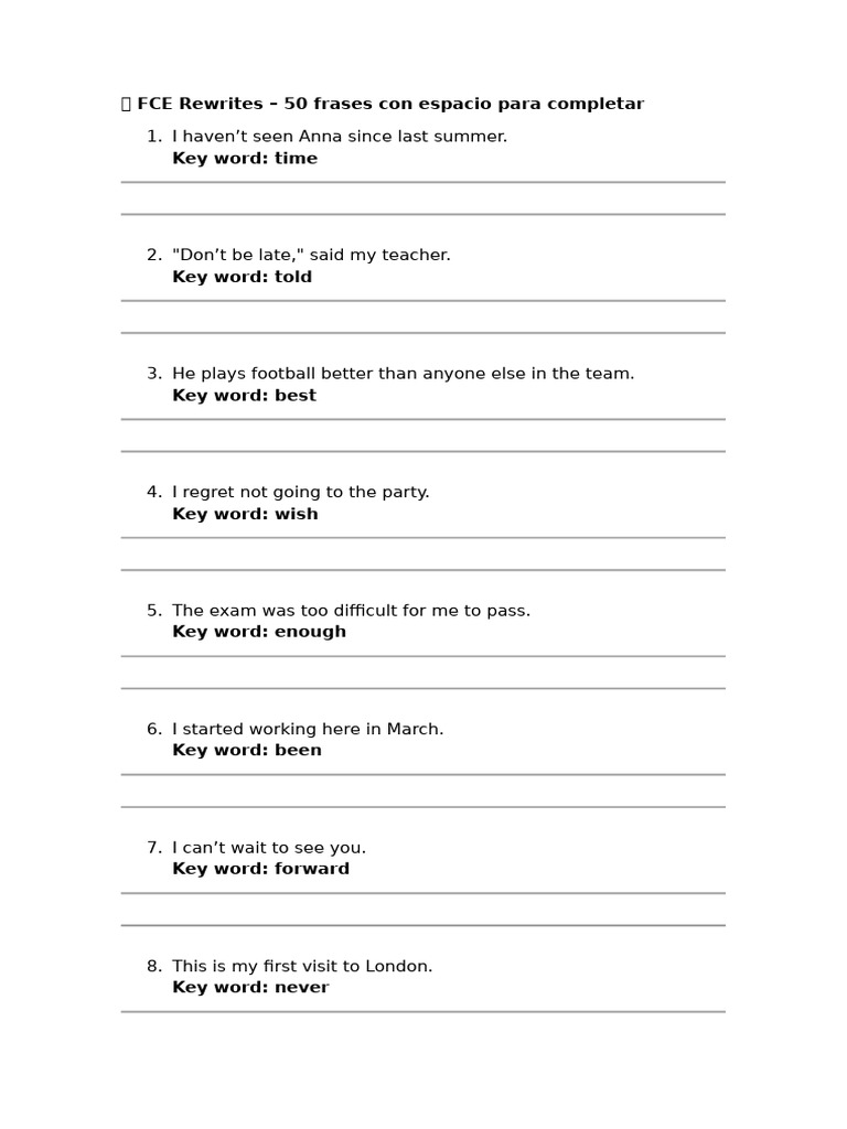 50 Rewrites | PDF