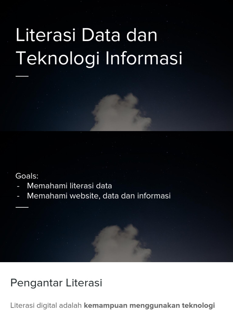Literasi Data dan Teknologi Informasi | PDF