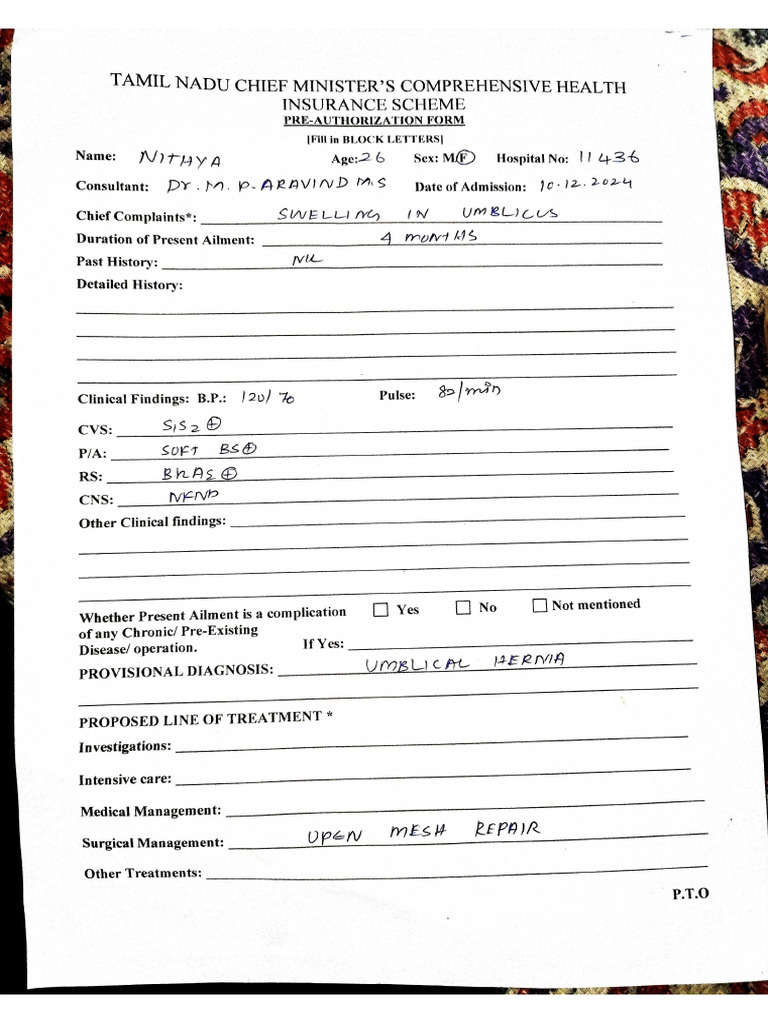 Nithya Preauth | PDF