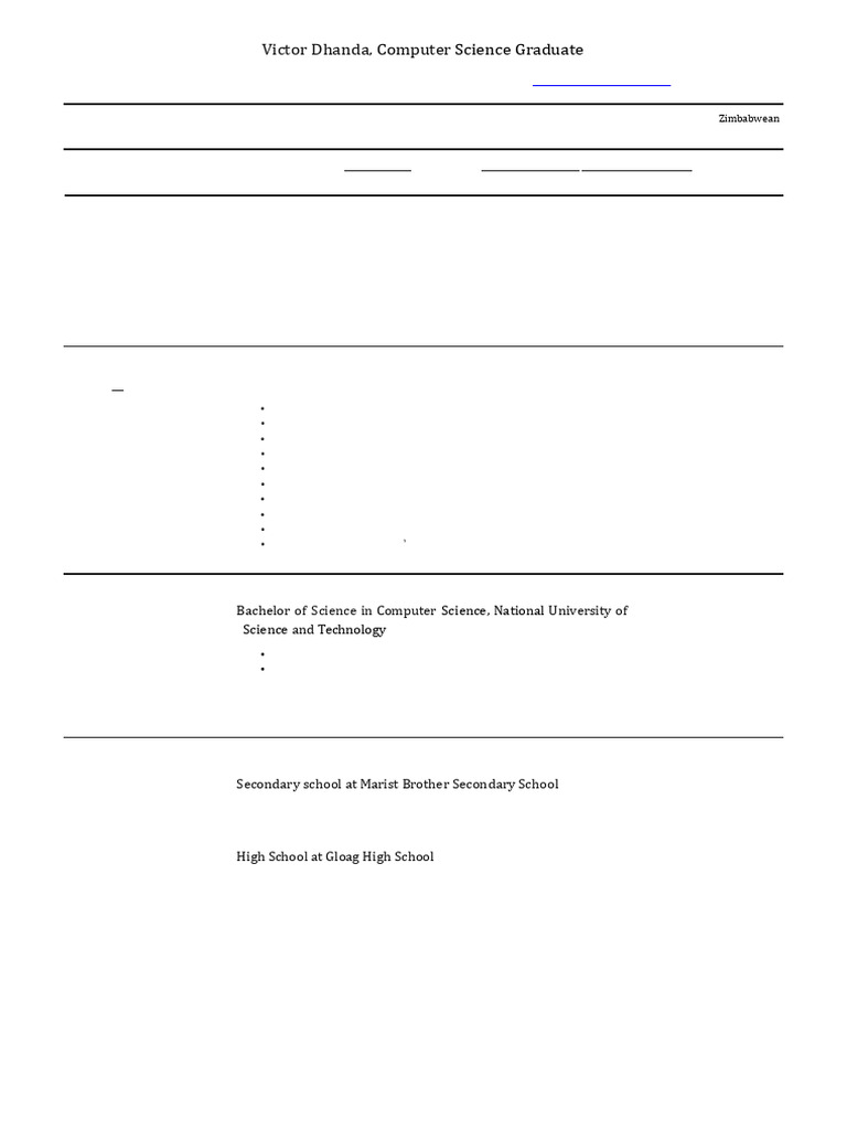 Victor Dhanda: Junior Software Developer | PDF | Computer Programming ...