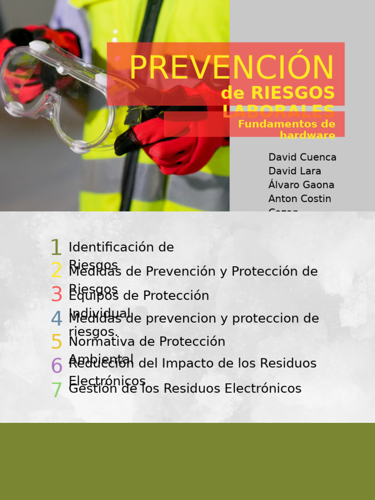 Prevención de Riesgos Laborales y EPI | PDF | Residuos