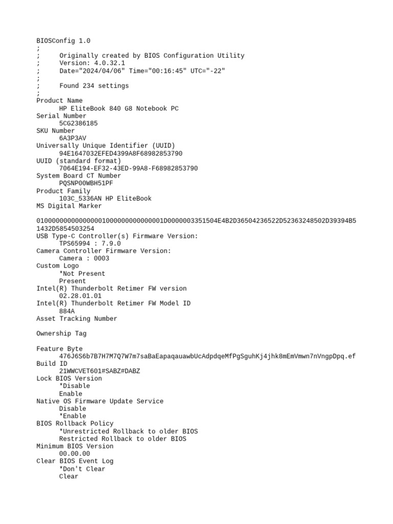 HP EliteBook 840 G8 BIOS Configuration Guide | PDF | Bios | Booting