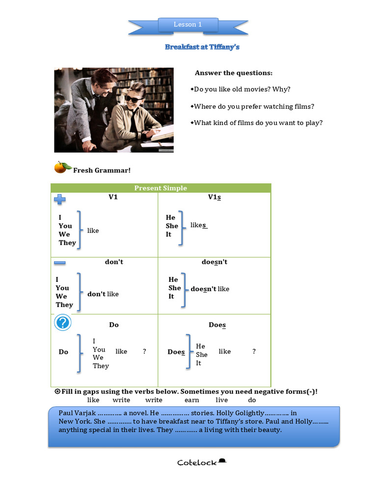 Present Simple Grammar Exercises | PDF | Linguistics | Grammar
